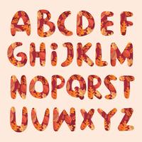 Autumn Alphabet vector