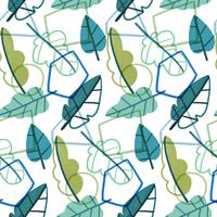 Geometric And Botanical Pattern vector