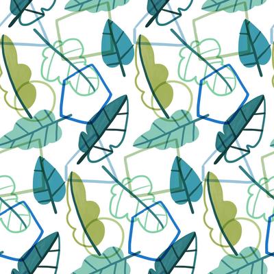 Geometric And Botanical Pattern