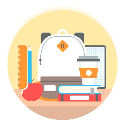 Vector Back to School Accessories