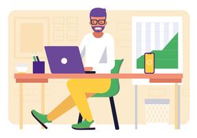 Vector Office Room Illustration