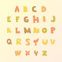 Leaf Vein Autumn Alphabet Vector