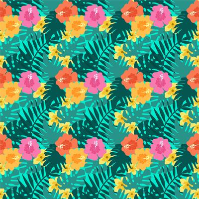 Vector Tropical Seamless Pattern 