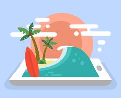 Beach Landscape vector