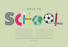 First Day Back To School Illustration for Kids or Student. vector