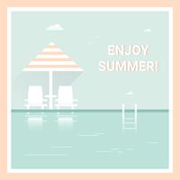 Minimal Summer Card Vector