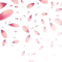 Pétalos de flores rosas cayendo vector