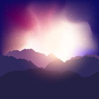 Abstract mountain landscape vector