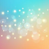 Bokeh lights and stars background vector