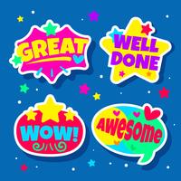 Teacher Reward Stickers vector