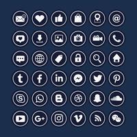 Social Media And Internet Mobile Icons vector