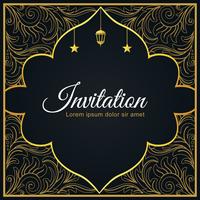 Islamic Style Invitation Cover Template vector