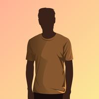 Brown T Shirt Model Vector