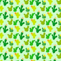 Vector Colorful Seamless Cacti Pattern