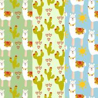 Vector Lamas and Cacti Patterns
