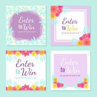 Instagram Contest Template Vector