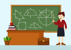 Mathematics Teacher Vector