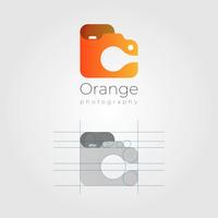 Modern Minimalist Photographer Logo With gradient style  Vector Template 