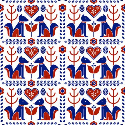 Scandinavian Folk Pattern Seamless