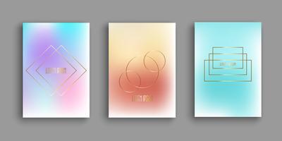 Abstract brochure templates with gradient designs vector