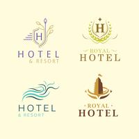 Identidad corporativa de un hotel de lujo vector