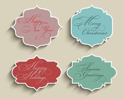 Christmas labels  vector