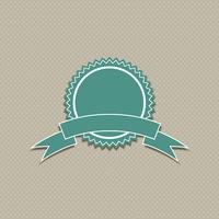 Retro background with quality badge vector