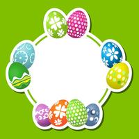 Cute Easter egg background vector