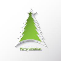 Christmas tree background vector