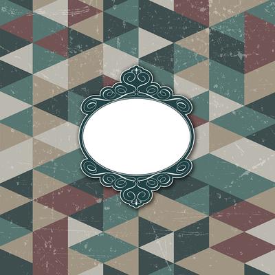 Decorative frame on grunge background