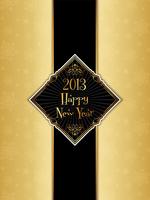 Happy new year menu design vector