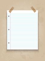 Lined paper on grunge background vector