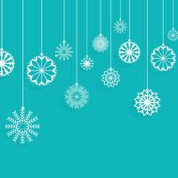 Christmas snowflakes background vector