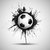 Grunge football or soccer ball background vector