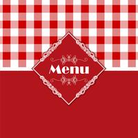 Gingham pattern menu design  vector