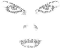 Female face of text vector