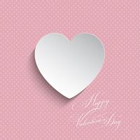 Polka dot Valentines heart background  vector