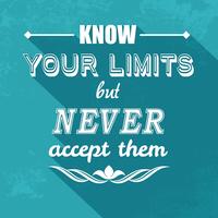 kow your limits quotation  vector