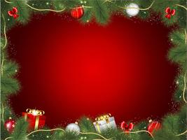 Christmas tree frame vector
