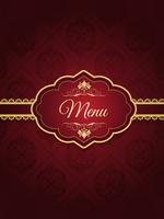 Stylish menu design vector