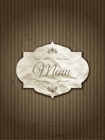 Vintage menu design vector