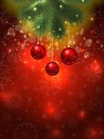 Christmas baubles background vector