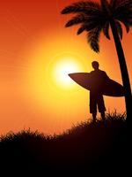 Surfer Silhouette vector