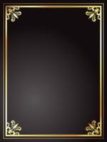 Gold and black frame vector