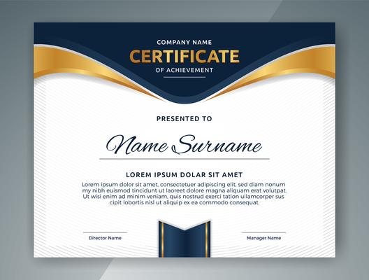 Multipurpose Professional Certificate Template Design. Vector il