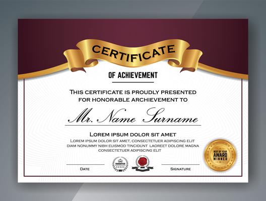 Multipurpose Professional Certificate Template Design. Vector il