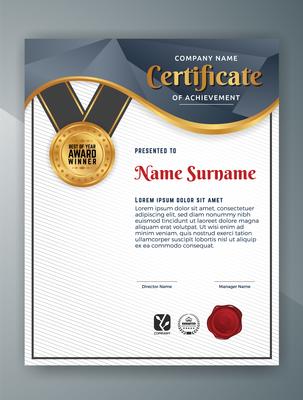 Multipurpose Professional Certificate Template Design. Vector il