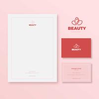 Femenine Pink Brand Stationery vector