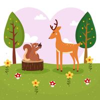 Animales Best Friend Vector Illustration