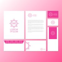 Elegantes plantillas de identidad femenina vector